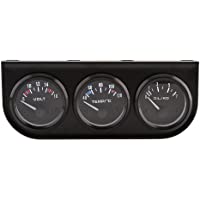 Qiilu 52mm 3 en 1 medidores Voltímetro del sensor + medidor de la temperatura del agua + medidor de presión de aceite…